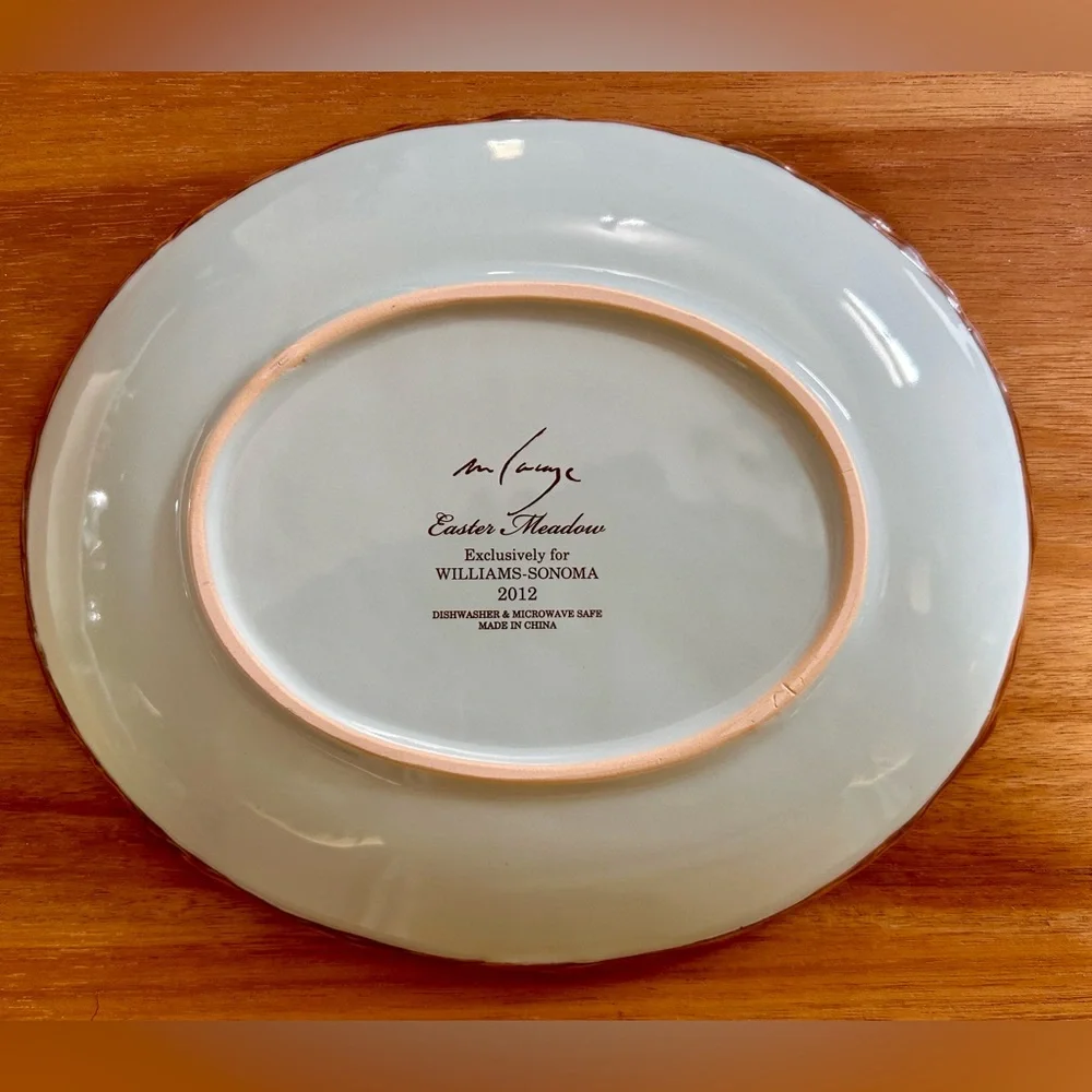 4 Williams Sonoma Meadow Bunny Salad Plates Brand New in Box